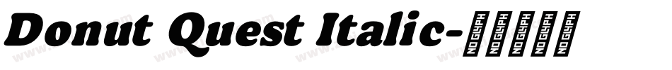 Donut Quest Italic字体转换